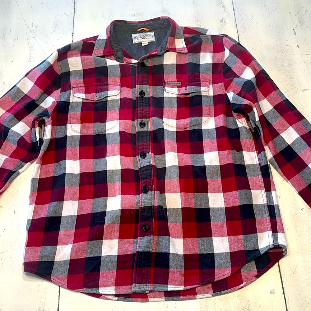 Men’s Large Red field of streams flannel